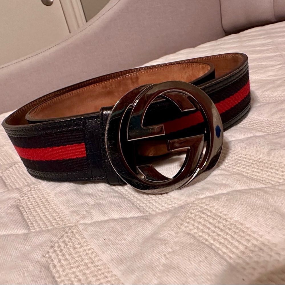 Blue and red Gucci Belt Size 32
